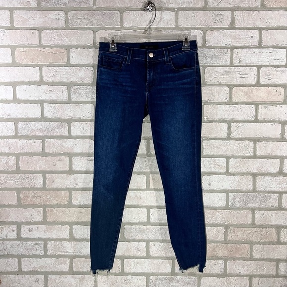 J Brand Crop Skinny Jeans in Radiowave Destruction Wash Size 27 - Picture 2 of 11